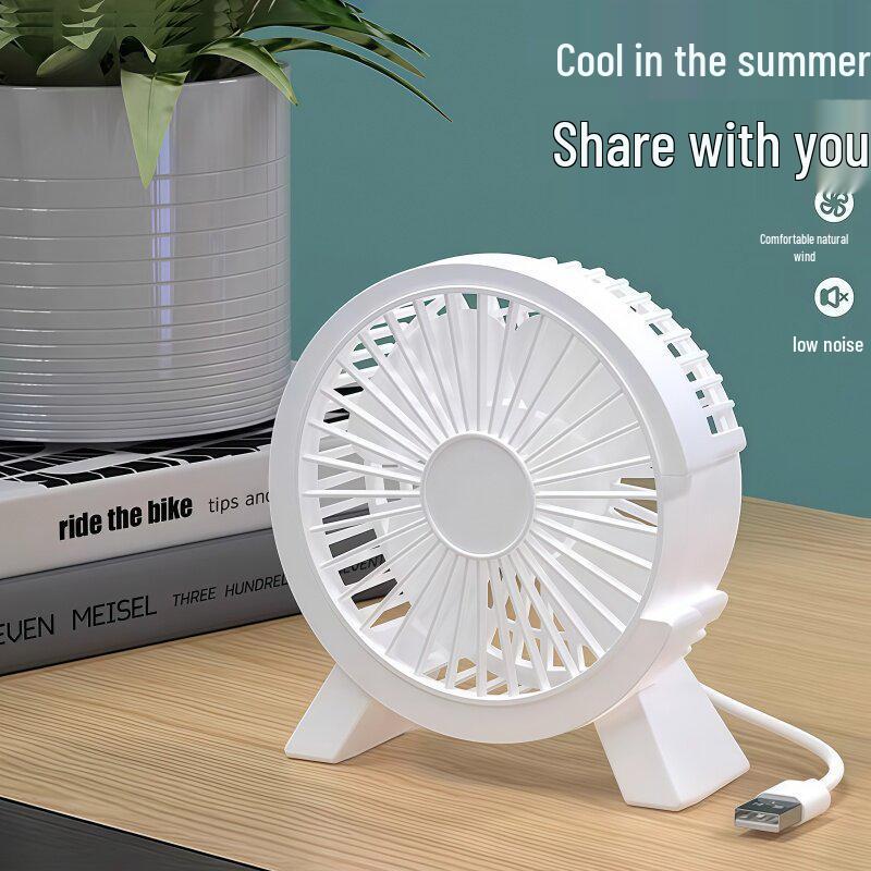 Portable USB Desktop Mini Fan: Silent & Strong Wind, Ideal for Dorms