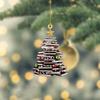 Reading Vintage Book Christmas Ornament Acrylic Craft Colorful Stacked Book Hanging Ornament Christmas Tree Decorative Props Holiday Party Home