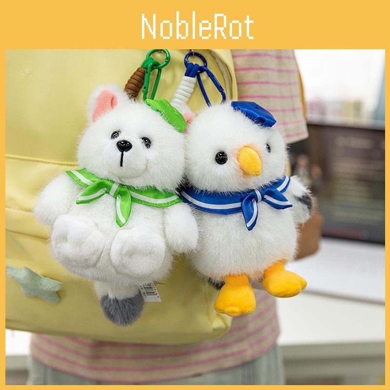 Cute Fox Scarf Seagull Cartoon Animal Plush Doll Pendant For Decoration Bag