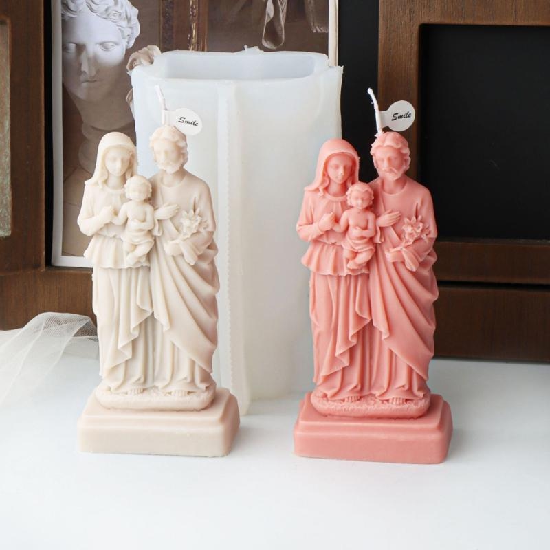3D Иисусы, силиконовая форма для свечей для мыла ручной работы, гипсовая смола, свеча для ароматерапии, силиконовая форма, настольные украшения