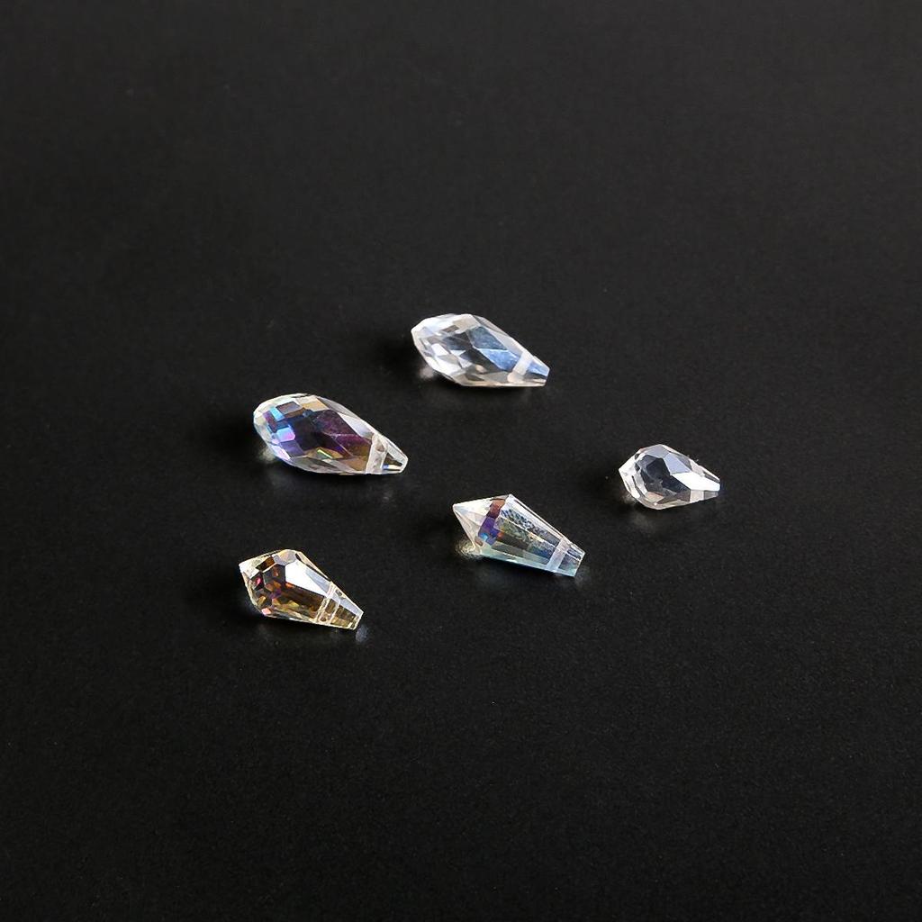 10 шт., подвески из прозрачного хрусталя, форма капли воды, свободные бусины для изготовления ювелирных изделий, сделай сам, палочка для волос, браслет, ожерелье, серьги