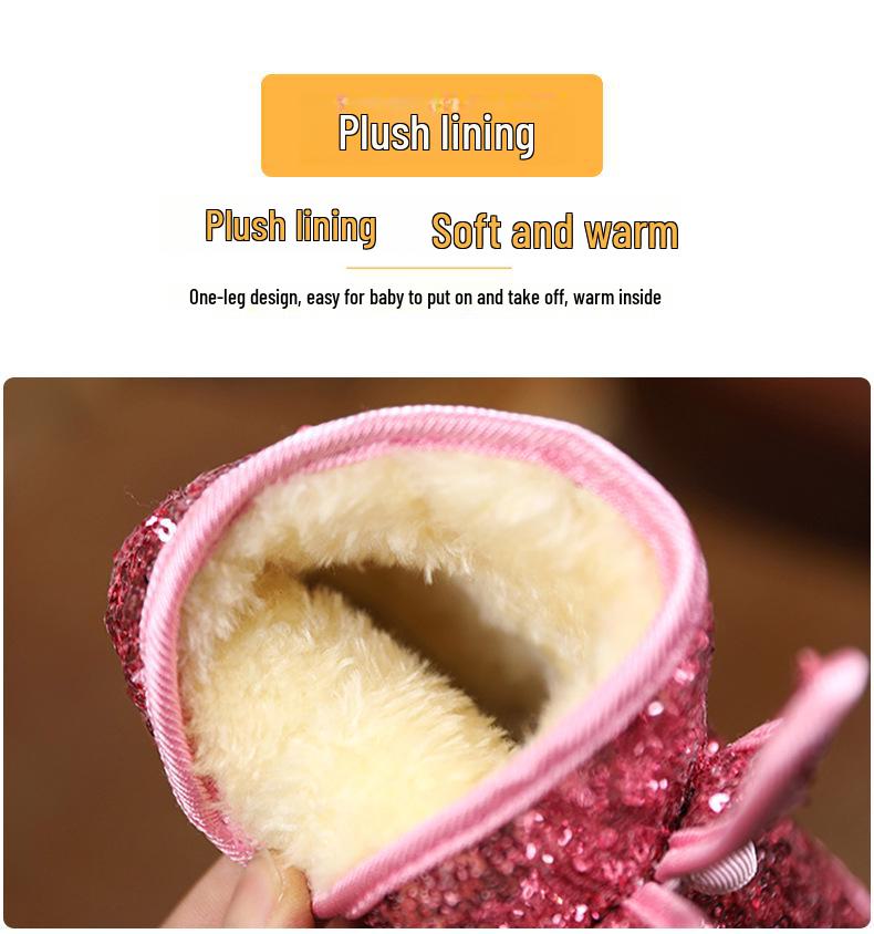 Детские зимние ботинки - готовая теплая хлопковая обувь для девочек и младенцев