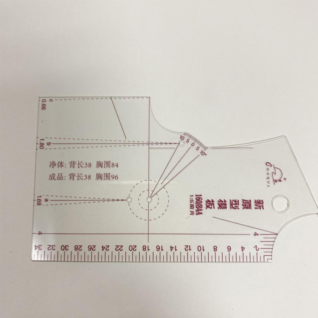 Набор из 3 предметов для кукольной одежды, линейка для портного, швейный инструмент, линейка для дизайна, французская лекальная линейка, шаблон для черчения 1: