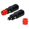 NEW-2 PCS Power Adapter Connector 12V Car Plug with Fuse and Switch 20mm Cig / 12mm DIN for Euro Vehicle Electrical Socket