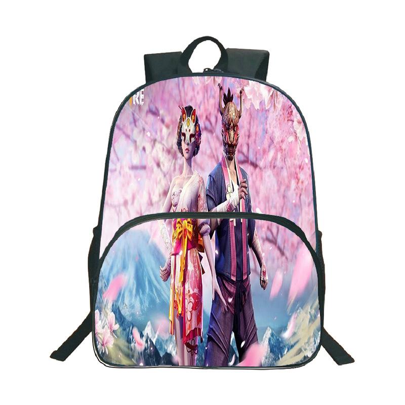 Shooting Game Free Fire 3D Print Backpack Boy Girl Casual Schoolbag Student Waterproof Knapsack Cartoon Pattern Backpacks