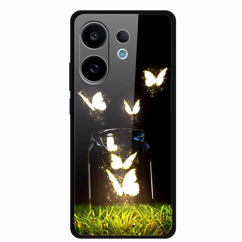 Для Vivo V60 5G Стеклянный Чехол Модный Крутой Животное Закаленное Стекло Задняя Крышка Чехол Для Vivo V 60 2025 Чехлы для Телефона 6.77" Fundas Coques