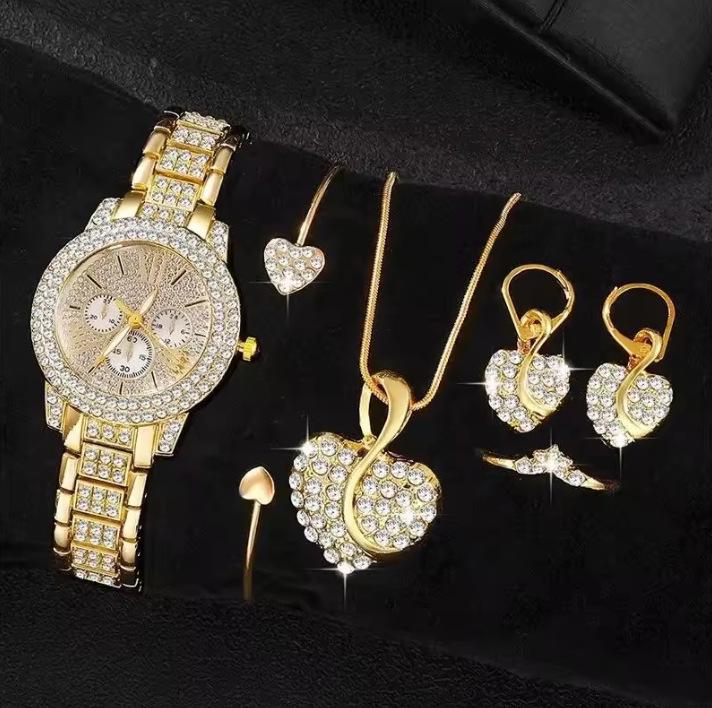 Rhinestone Luxury Women's Wristwatch: Fashionable Steel Chain with Small Dial