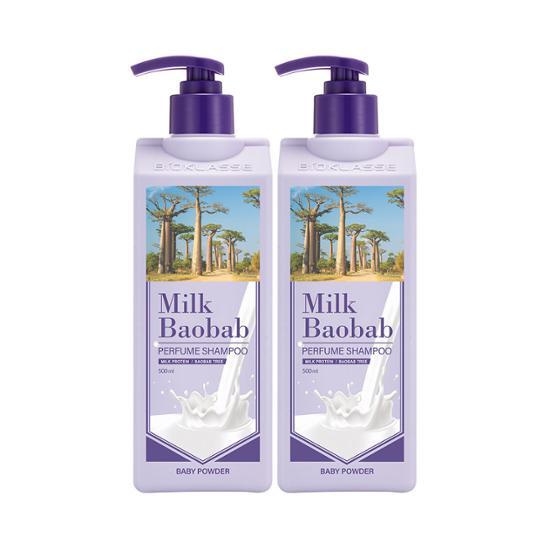 Milk Baobab Парфюмированный шампунь Детская присыпка Double Special (500мл*2)
