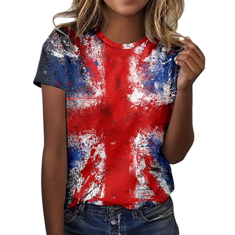 Летняя футболка с 3D-принтом британского флага для женщин и мужчин, футболки с коротким рукавом, уличная одежда Harajuku, футболки больших размеров, топы Y2k для девочек, одежда