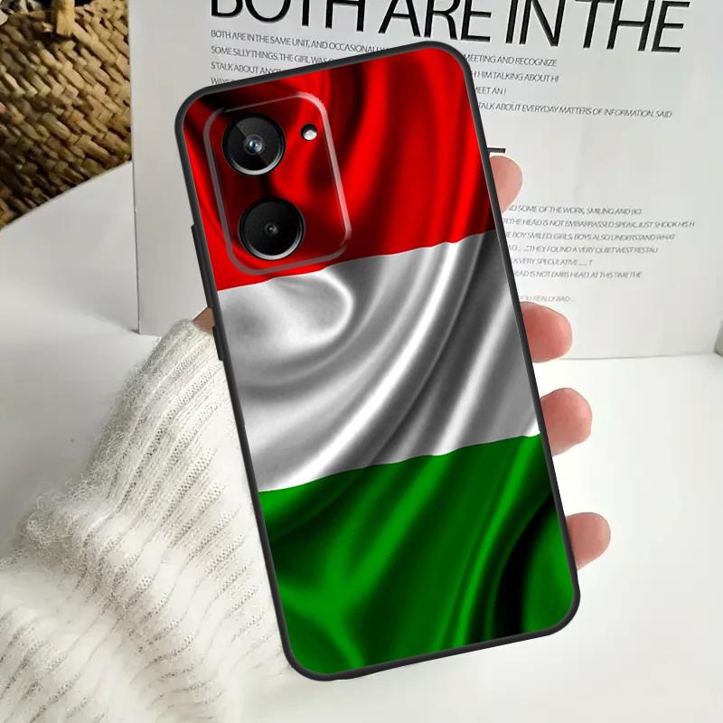 Чехол с флагом Италии для Realme C67 C55 C53 C51 C35 C33 C31 C30 C25s C21Y GT Neo 5 GT5 9 10 11 12 Pro Plus