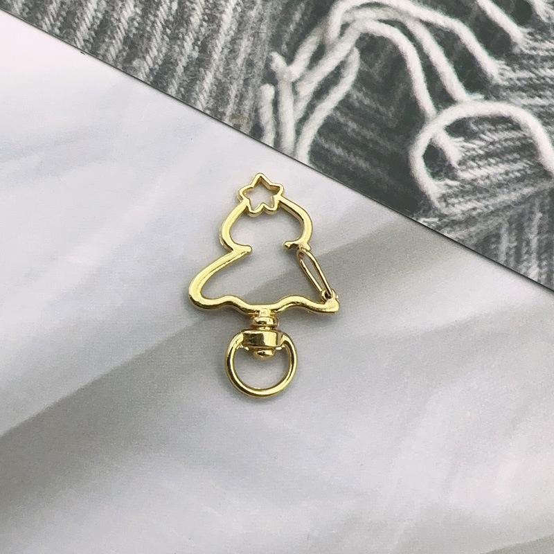 Handmade Metal Rotating Chick Keychain with Christmas Bell and Color Retention.