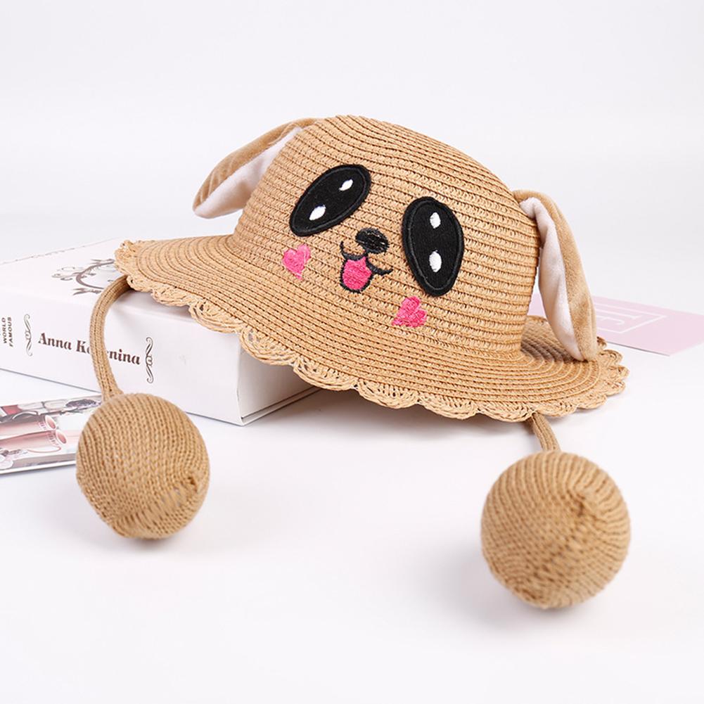 Cute Cartoon Dog Dance Ears Straw Hat