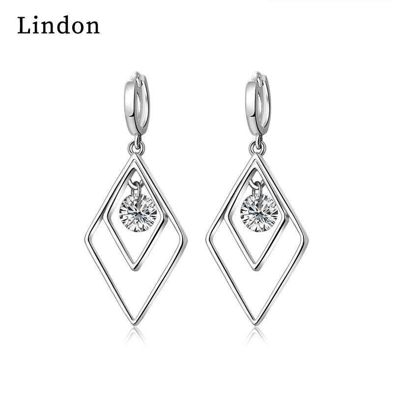 Lindon Copper Alloy Zircon Earrings Drop Earrings For Women Wedding Party Gifts