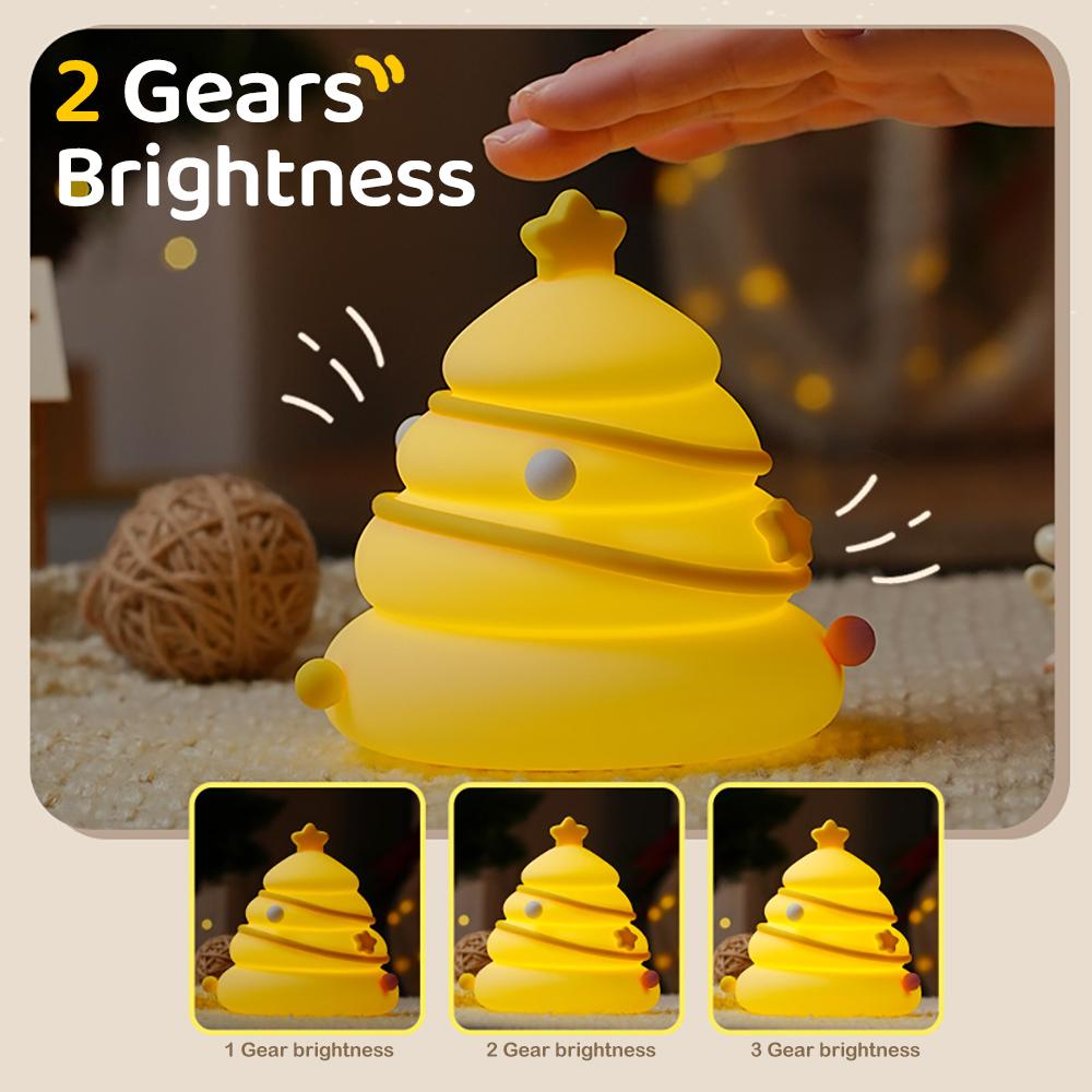 Милый ночник-облако, силиконовый, для детской комнаты, USB, перезаряжаемый, рождественский, прикроватный светильник, сенсорный ночник для спальни