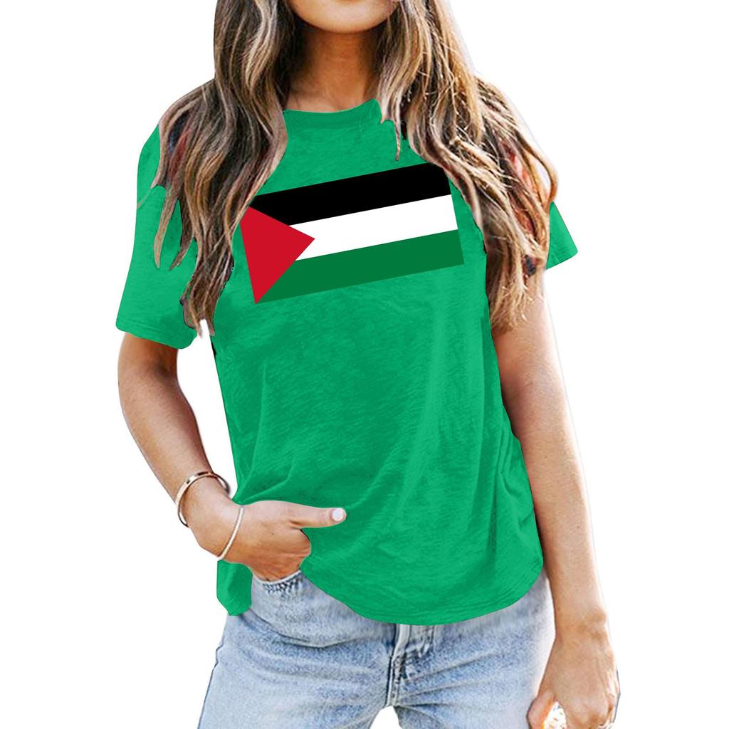 Бесплатная Палестина Футболка с принтом палестинского флага Верхняя часть израильско-палестинского конфликта