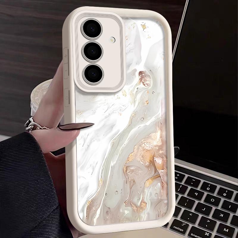 Мягкий чехол с узором под мрамор класса люкс для Samsung S24 FE S26 S25 S23 Ultra S22 S21 Plus A55 A54 A35 A34 A15 A14 A17 A37 A56 A57 5G Ударопрочный чехол для телефона