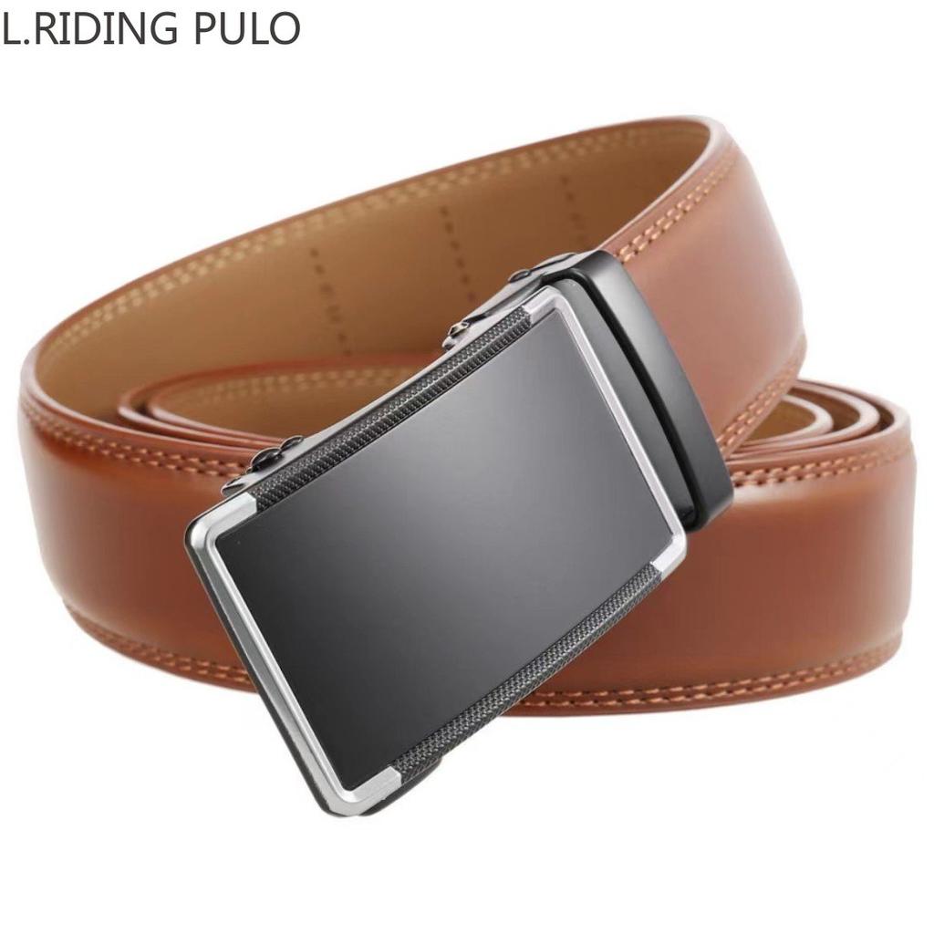 Ремень мужской ремень с автоматической пряжкой из натуральной кожи без прослойки 3,5 см простой модный мужской ремень для отдыха среднего и молодого возраста