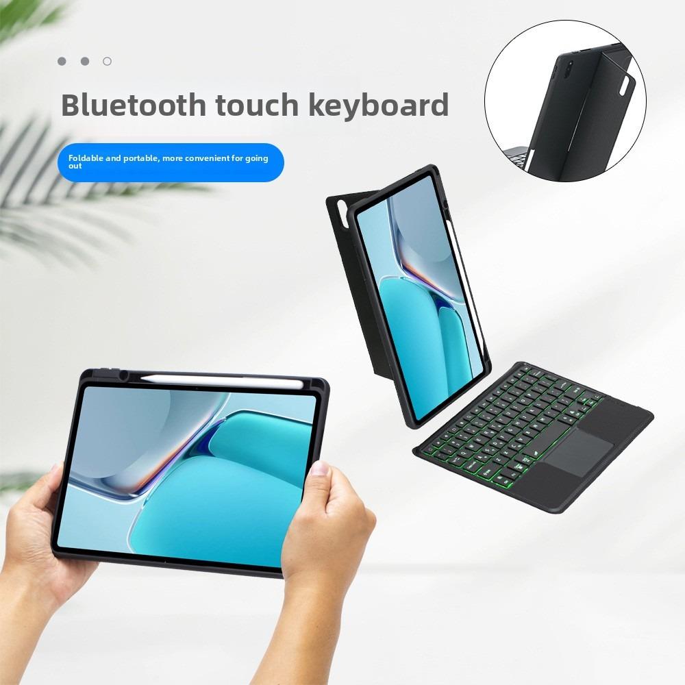 Wireless Bluetooth Keyboard V8 Stand Leather Case for Huawei MatePadPro 12.2 Air 11.5 Tablet
