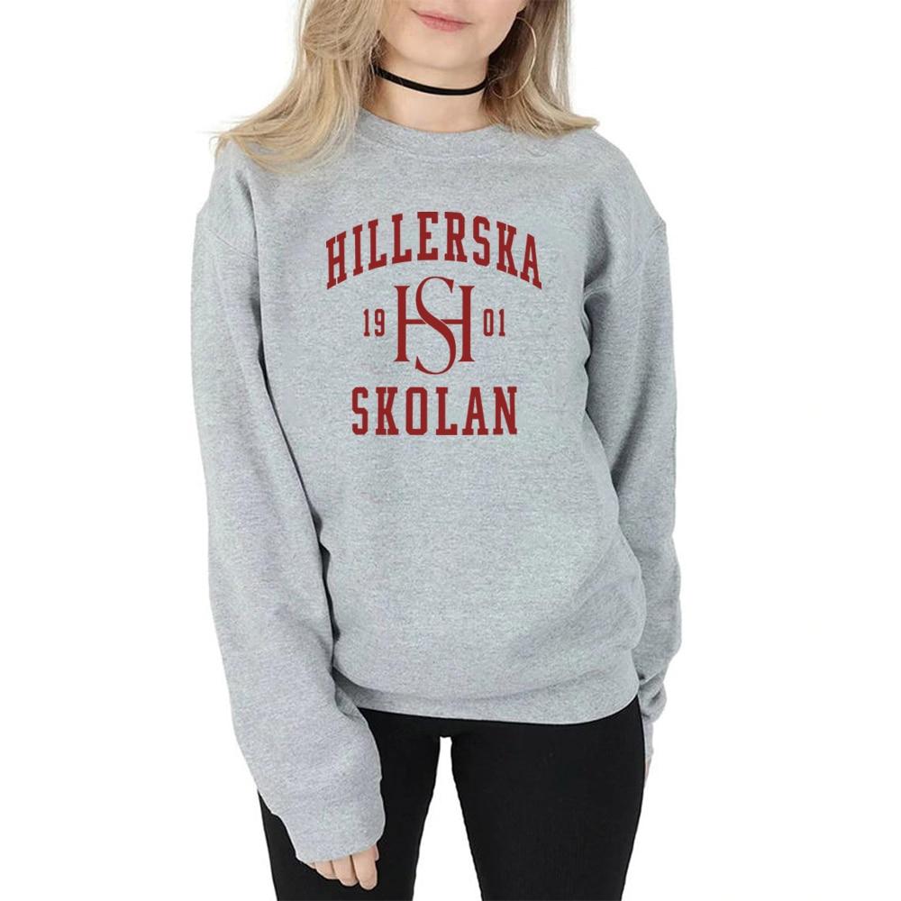 Толстовка с логотипом Young Royals Hillerska School Пуловер Simon and Wilhelm Tv Show Young Royals Толстовки с круглым вырезом Fans Merch