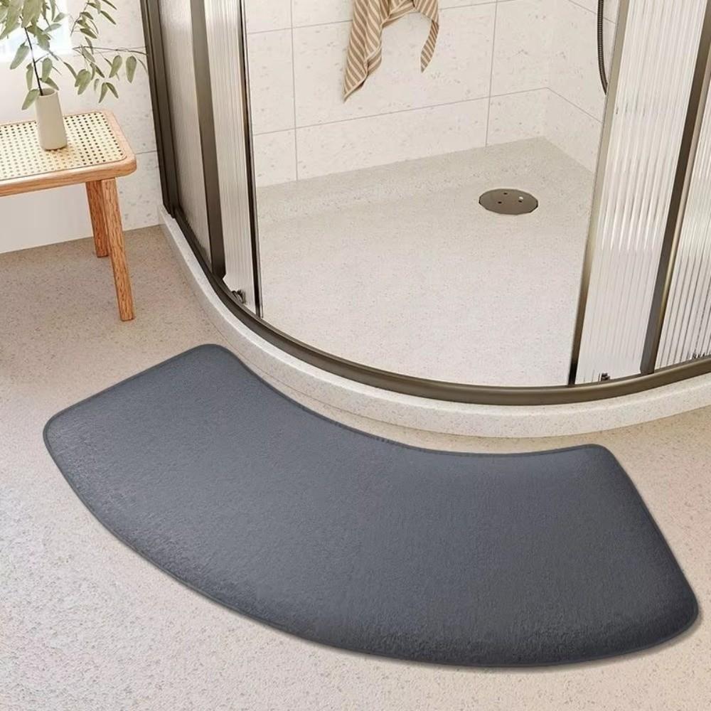 Non-slip Shower Room Door Mat Curved Toilet Bathroom Foot Mat PVC Bathroom Mat Entrance Mat