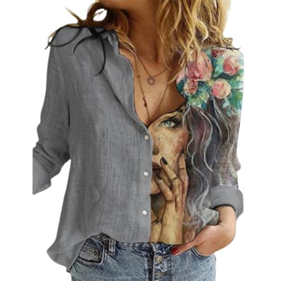 Женская рубашка, шикарная приятная для кожи летняя рубашка с длинным рукавом, тонкая повседневная рубашка, свободная блузка, уличная одежда