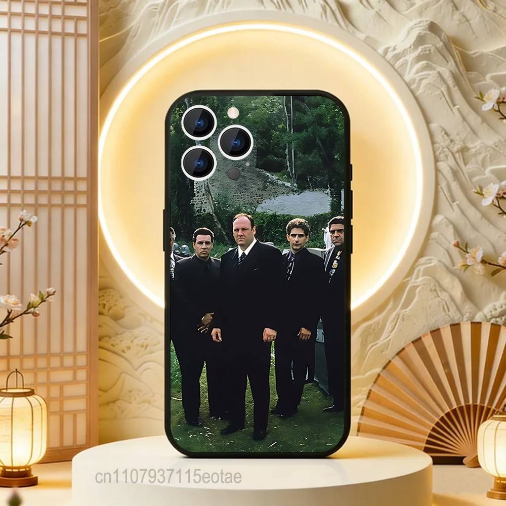 ТВ Сериал Сопрано Тони Чехол для iPhone 17,16,15,14,13,12,11,Pro,Max,Plus,E,Air,Mini Защитный Черный Чехол