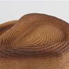 Men Straw Cowboy Hat Sun Hat Folding Western Wide Curved Brim with Adjustable Chin Strap Hat