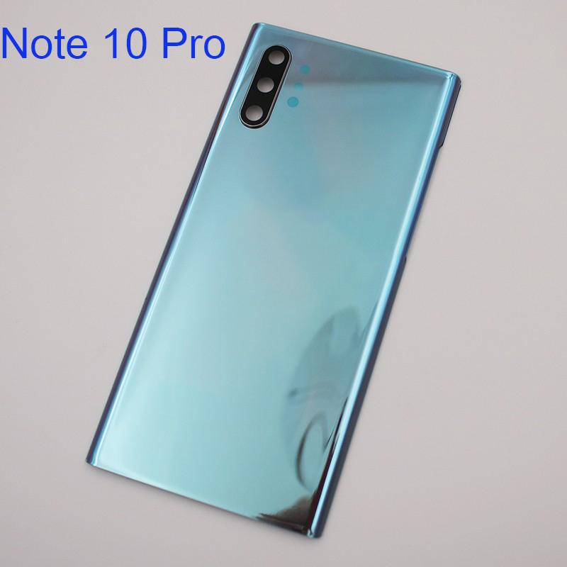 Back Battery Cover For Samsung Galaxy Note 10 Plus N975 N970F Glass Rear Door Housing Cover Replacement With Camera Lens Glue