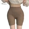 Женские зимние шорты-шорты, трикотажные, с высокой талией, эластичные, однотонные, сохраняющие тепло, защищающие от воздействия окружающей среды, базовые шорты для повседневной носки дома и не только