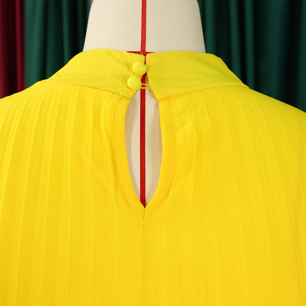 Весенне-летние женские платья, темпераментные модные шифоновые пуловеры, накидка с рукавами «летучая мышь», платья большого размера