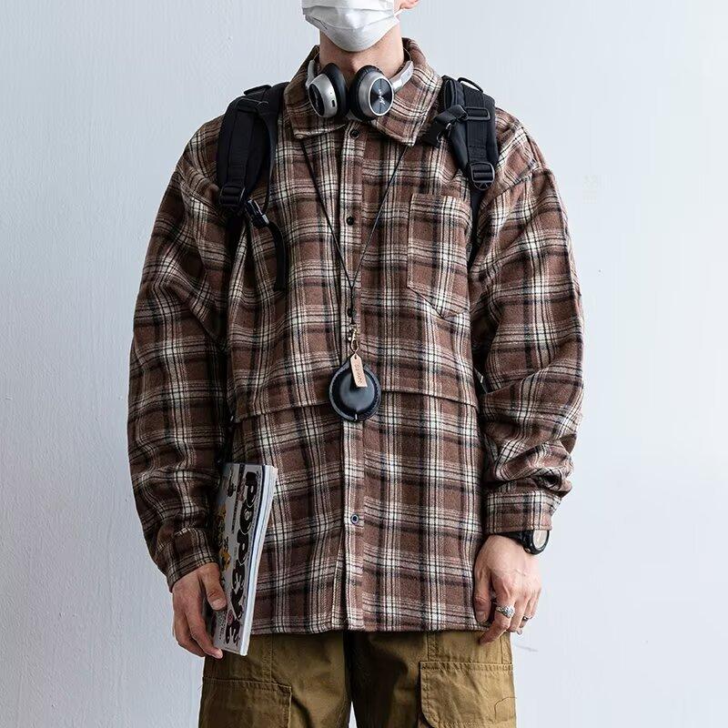 Рубашка с длинным рукавом с буквенным принтом 2024 года в японском стиле в стиле Гонконга, свободная рубашка для мальчиков, летнее модное универсальное повседневное пальто