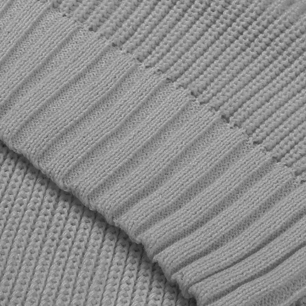 Fashion Women Casual Solid Long Sleeve Jumper V-Neck Lazy Loose Sweater Blouse