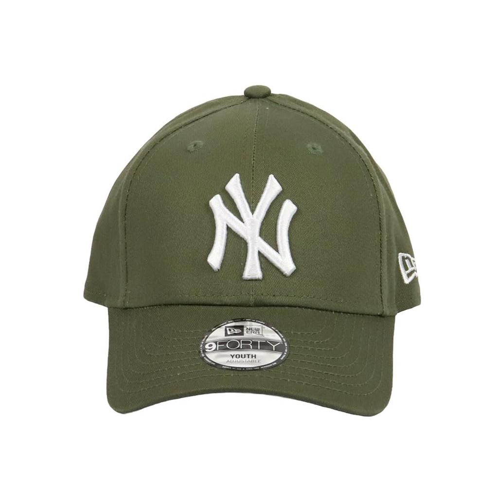 Детская кепка New Era YOUTH 9FORTY с наклейкой 99HeadwearShop, шляпа для мальчиков и девочек, детская бейсболка с логотипом, MLB New York Yankees, оливковая, хаки, зеленая [Б/У]