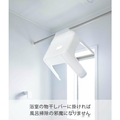 Yamazaki SH30 Bath Stool, White, Approx. W35 x D33 x H34cm (Seat: Approx. H30cm), Tower Design, Breathable and Quick-Drying, 5526