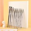 10-Piece Nylon Bristle Paint Brush Set for Watercolor, Oil, Acrylic, and Ink Wash Art