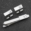 French style men's shirt cufflinks, simple and versatile geometric rhinestone tie clips, men's suit cufflinks B1243