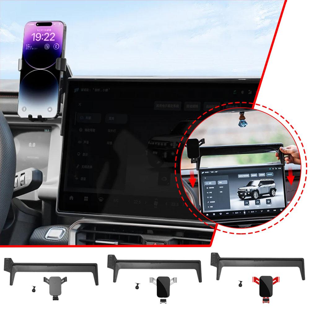 Car Mobile Phone Holder Central Control Display Screen Mount Gravity Bracket Stand Accessories For Chery Jetour T2 2024 2024