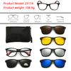6 In 1 Polarized Sunglasses Men Women Magnetic Clip On Glasses  Optical Prescription Eyeglass Frames Magnet Clips