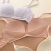 French mesh splicing underwear, big breasts show small breasts, and small breasts gather without steel rings and semi-fit seamless bras.