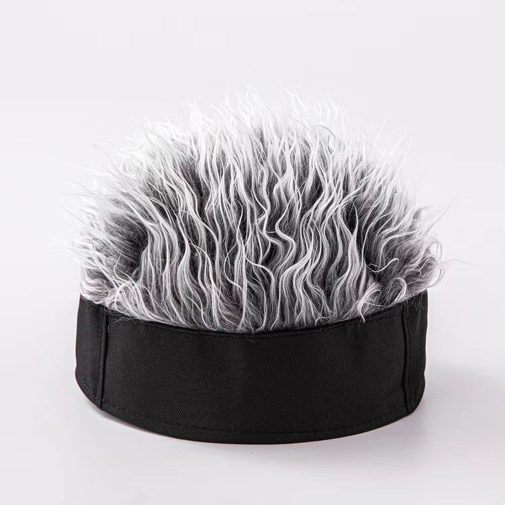 1PC New Retro Men Simulation Wig Cap Head Wrap Handsome Short Hair Cotton Hat Hip Hop Simulation Wig Beanie