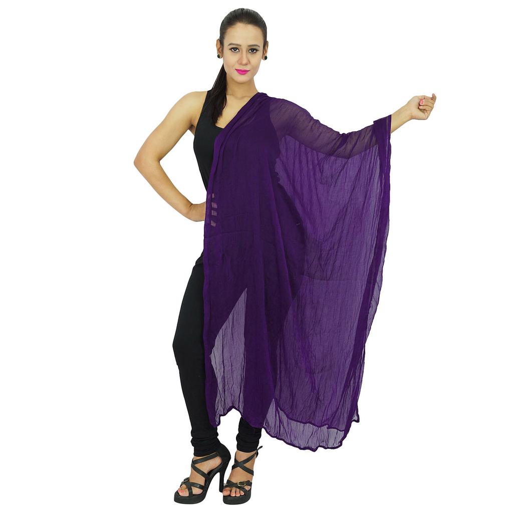 Neck Wrap Long Stole Chiffon Blend Dupatta Women Indian Scarves Chunni