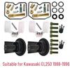 Ремонтный комплект карбюратора Kawasaki EL250 1988-1996: Поплавковый клапан, Поршень, Мембрана.