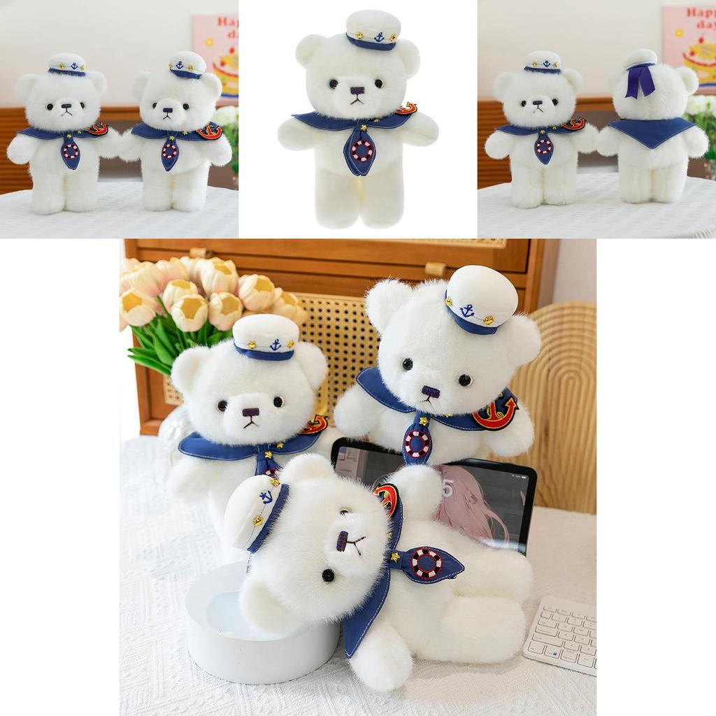 Cute Cartoon Sailor Suit Teddy Bear Plush Doll Children Companion Toy For Play And Comfort