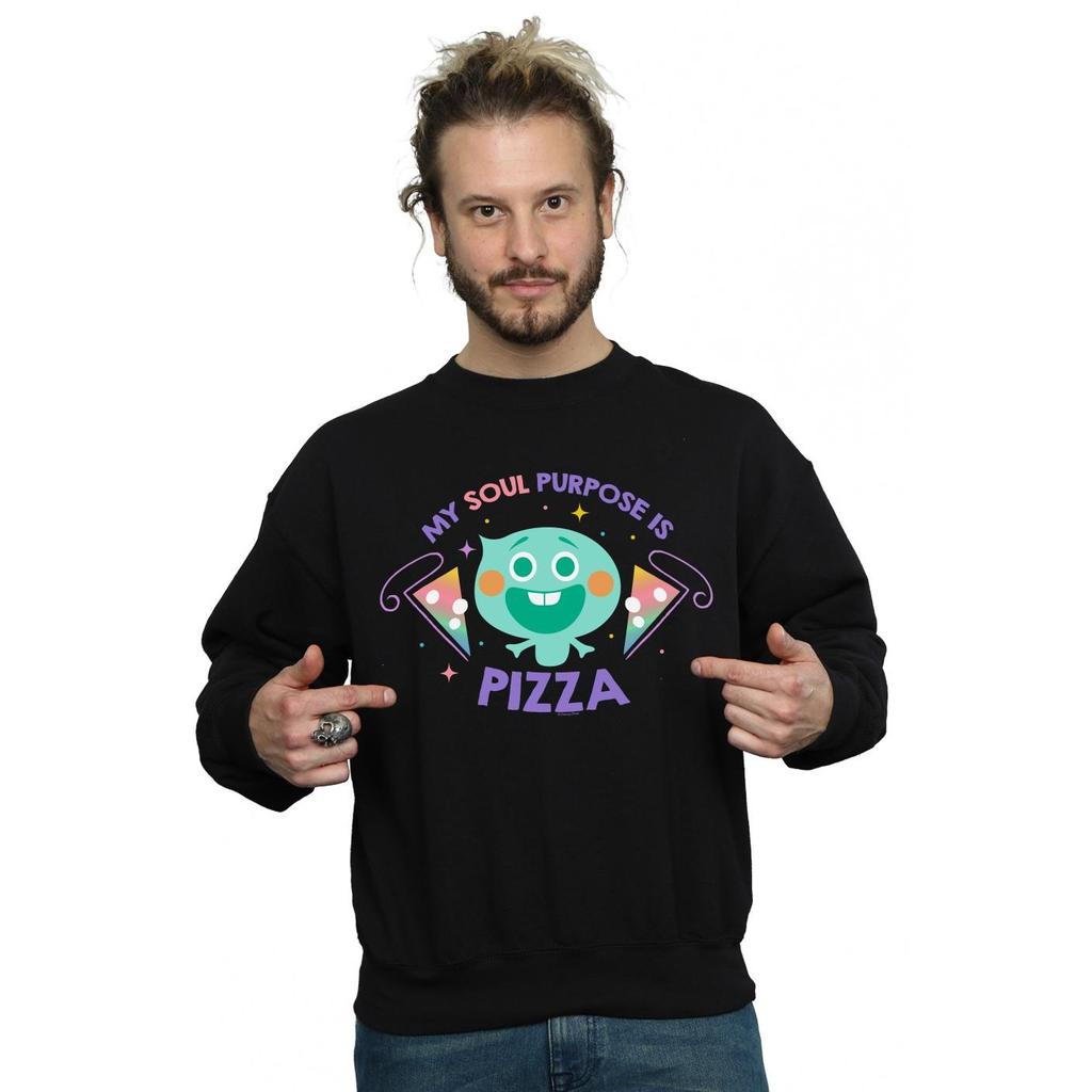 Disney Mens Soul 22 Soul Purpose Is Pizza Sweatshirt
