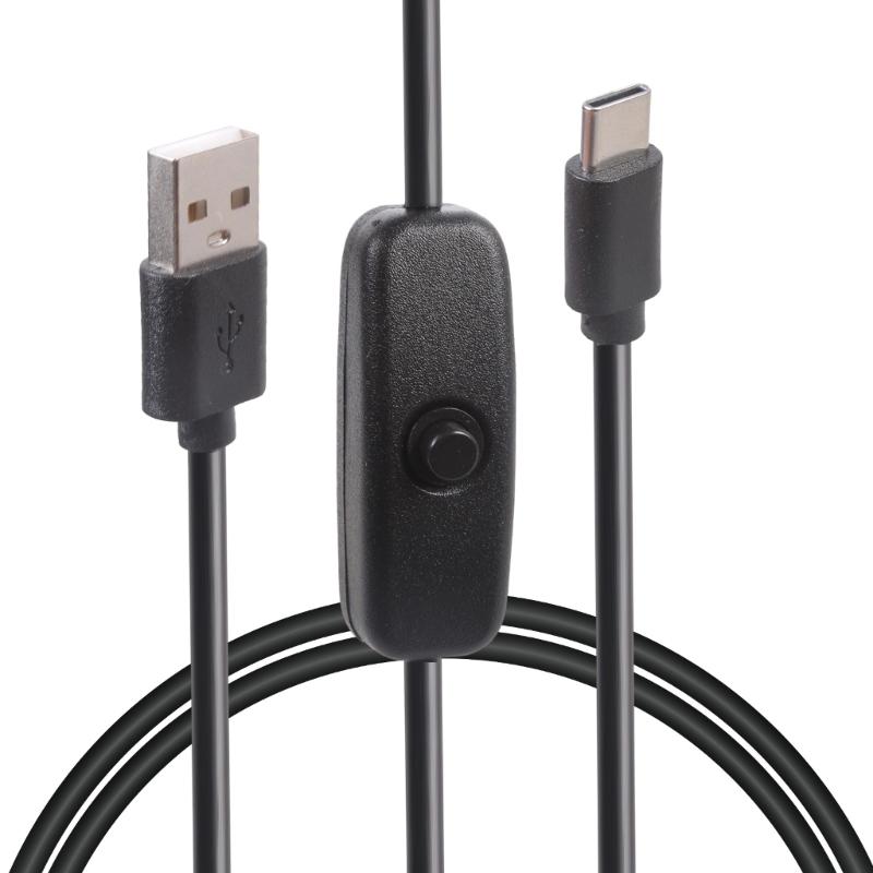 Зарядный кабель USB на Type C с выключателями питания для смартфонов, планшетов, клавиатур, вентиляторов и других гаджетов для домашнего офиса