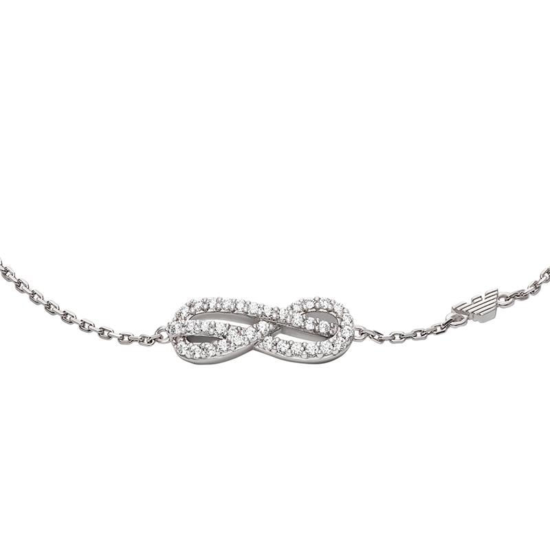 Emporio Armani LOVE infinite symbol infinite love Mobius 925 silver bracelet women's silver EG3598040 F basic packaging