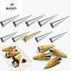 20 Pack Cone Shape Roller Molds 12cm Mini Ice Cream Cone Mold Non-Stick Stainless Steel Pastry Tool
