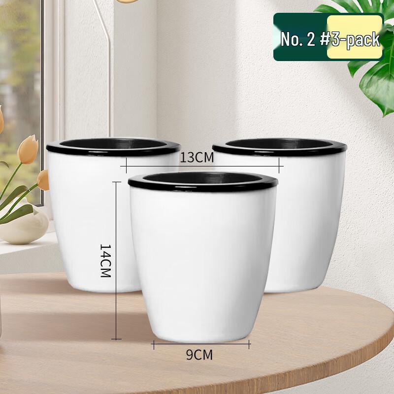 Devodo Self-Watering Resin Planter Pots (3-Pack)