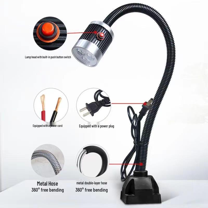 Светодиодный магнитный рабочий свет для токарного станка с ЧПУ с гибким рычагом - Промышленный класс