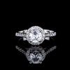 Jewelry Round Four-Claw Simulation High Carbon Diamond Diamond Ring Femininity Full Diamond Ring Ladies Wedding Ring
